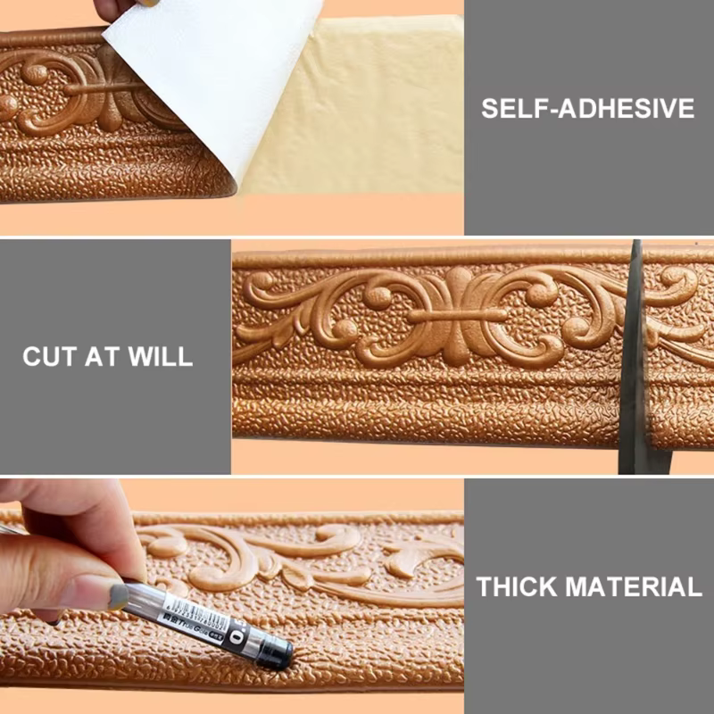 Rouleau de ligne de garniture murale 3D