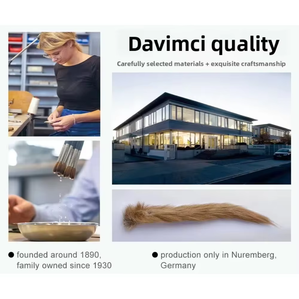 Pinceau de peinture artistique professionnel allemand Da Vinci
