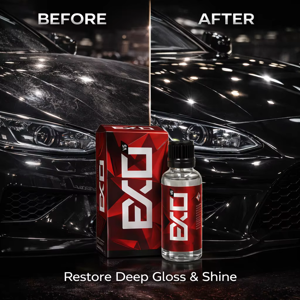 EXO Revêtement Hydrophobe Ultra Durable V5 Protégez Votre Peinture Ajoutez de la Brillance Éloignez les Contaminants Éliminez les Taches d'Eau