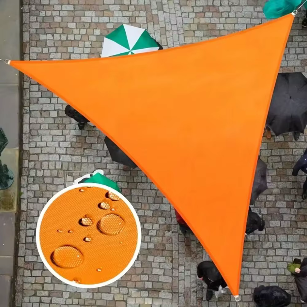Abri solaire étanche Triangle réglable avec cordes, auvent extérieur de taille 3x3x3M, bloc UV 95%, pare-soleil Triangle Durable pour Patio