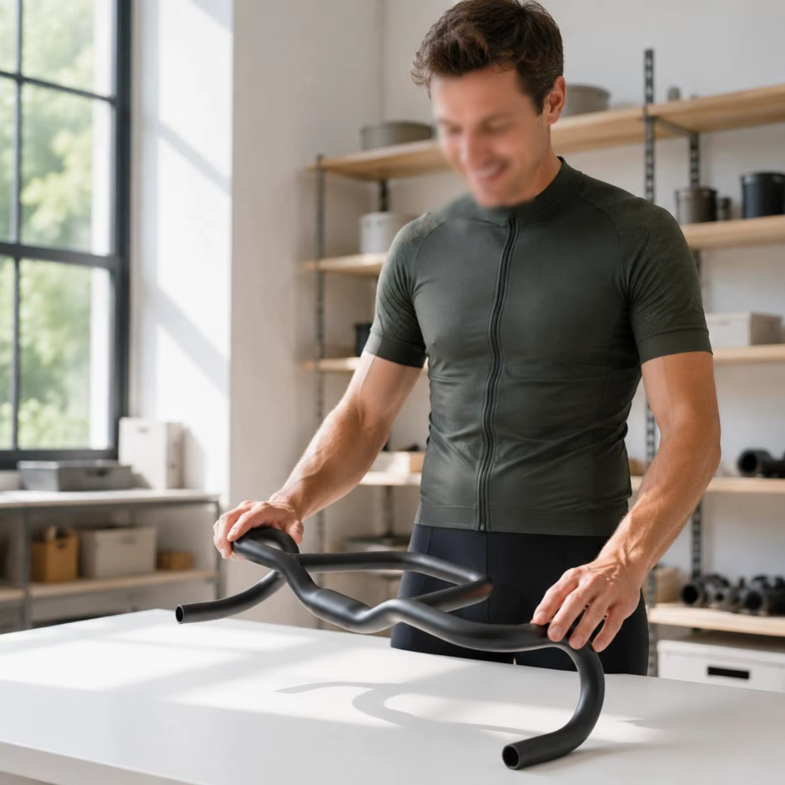 Guidon de vélo de gravier ergonomique à poignées évasées, multi-positions, pour le touring