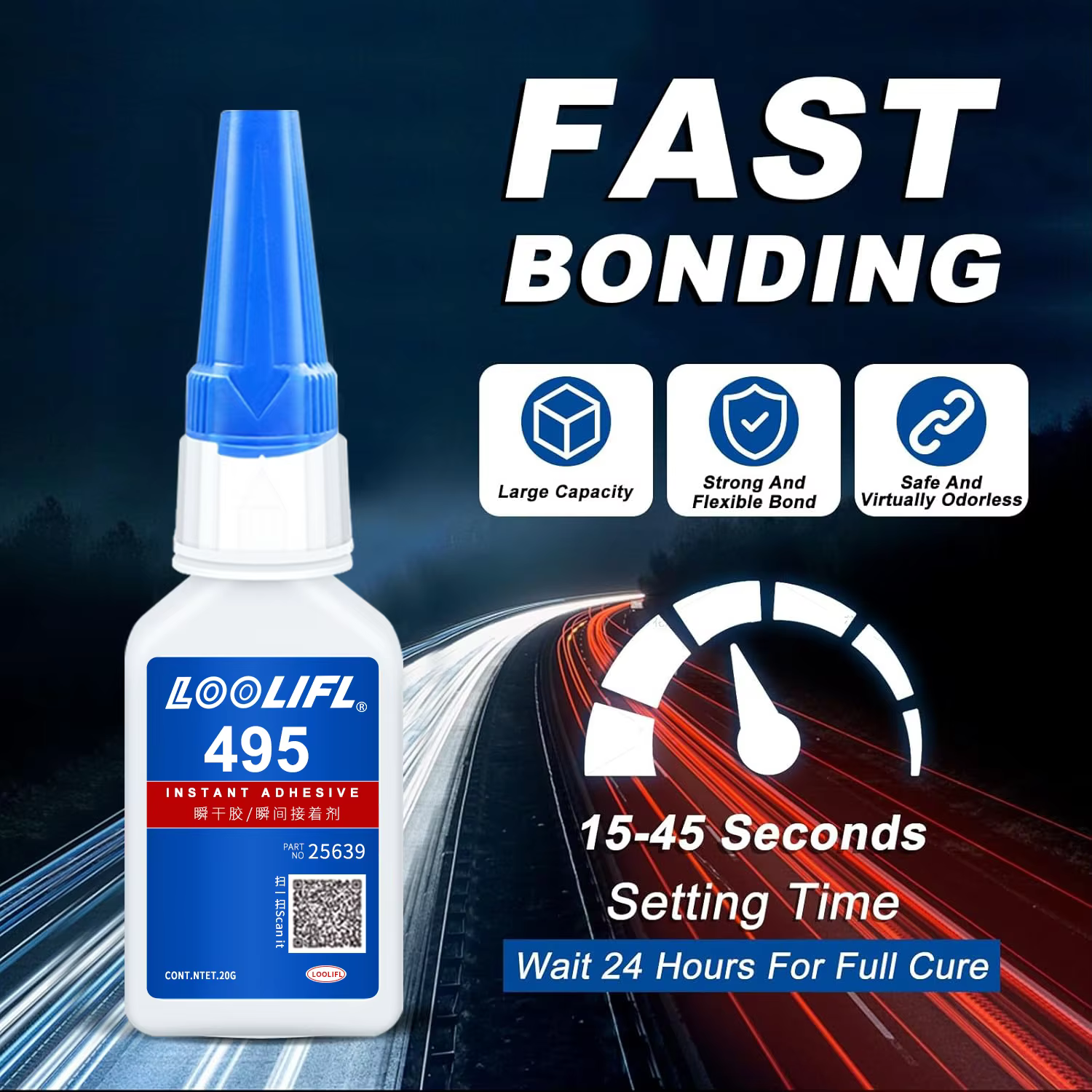 Super colle à bois, Adhésif cyanoacrylate instantané transparent pour l'artisanat
