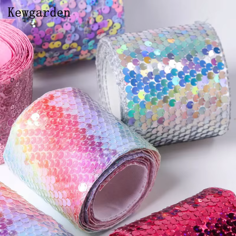 Ruban en écailles de poisson à paillettes brillantes