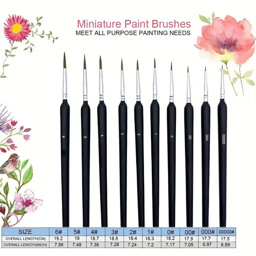 Pinceaux miniatures à peinture