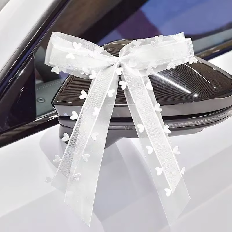 10-30 pièces Nœuds de mariage en ruban blanc