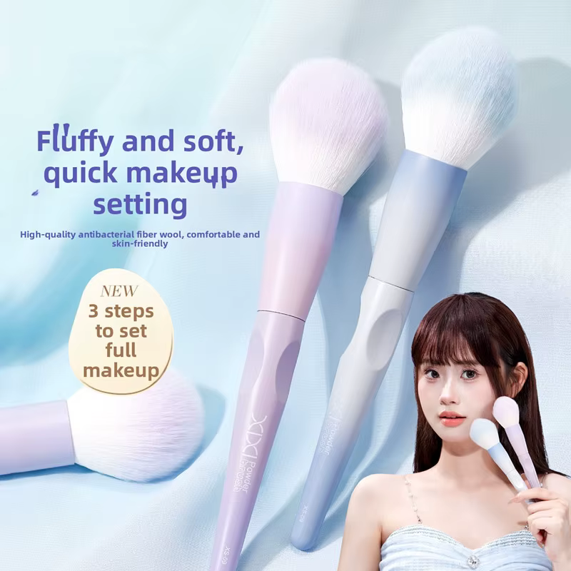 Grand pinceau à poudre pour le maquillage, pinceau Kabuki doux et moelleux pour poudre pour le visage, fard à joues, bronzant et poudre fixatrice