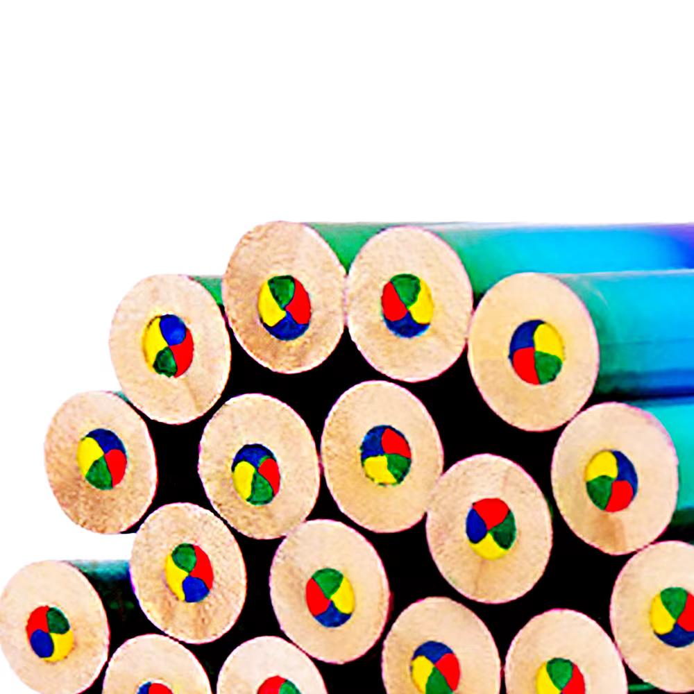 Pinceaux de peinture arc-en-ciel quatre couleurs