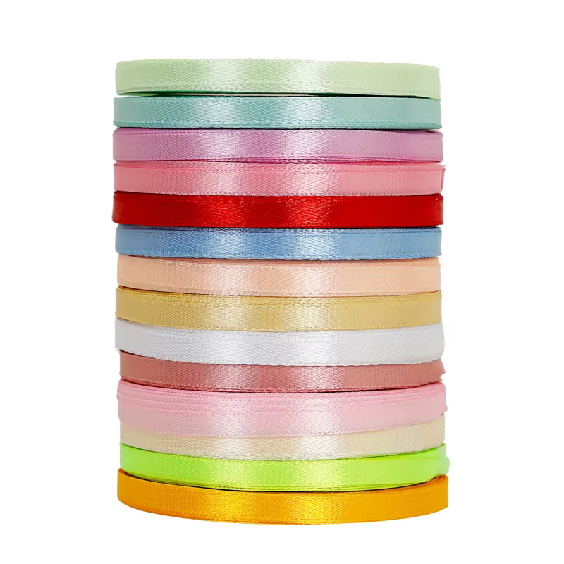 Ruban en satin de soie de 25 yards et 6 mm pour artisanat