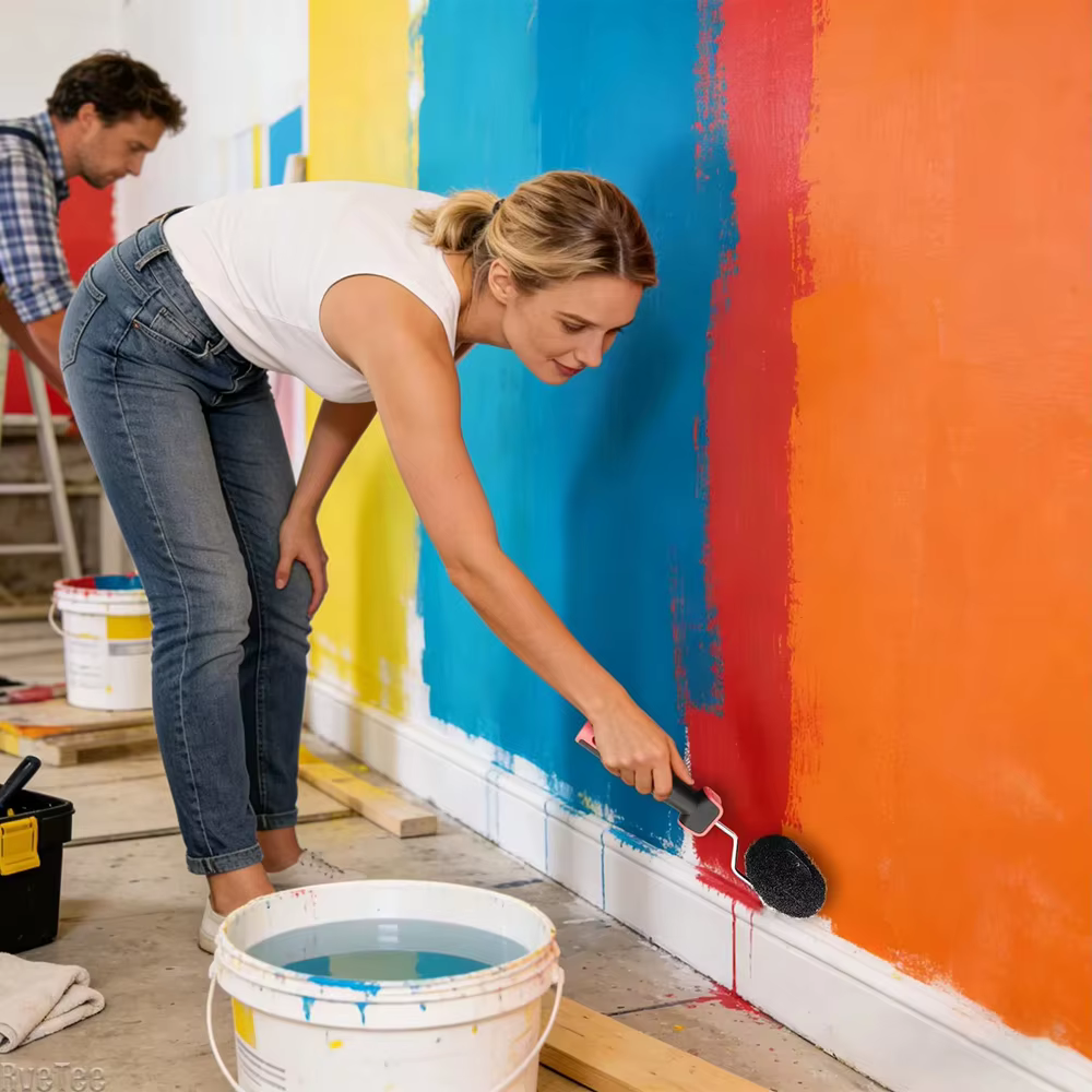 Rouleau de peinture en forme de citrouille pour coins et bordures