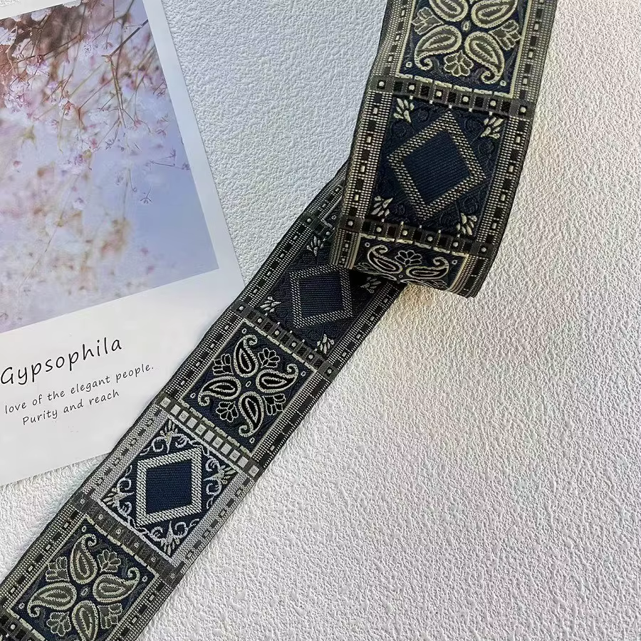 Ruban Jacquard de 1m, Accessoires Décoratifs, Sangle en Dentelle