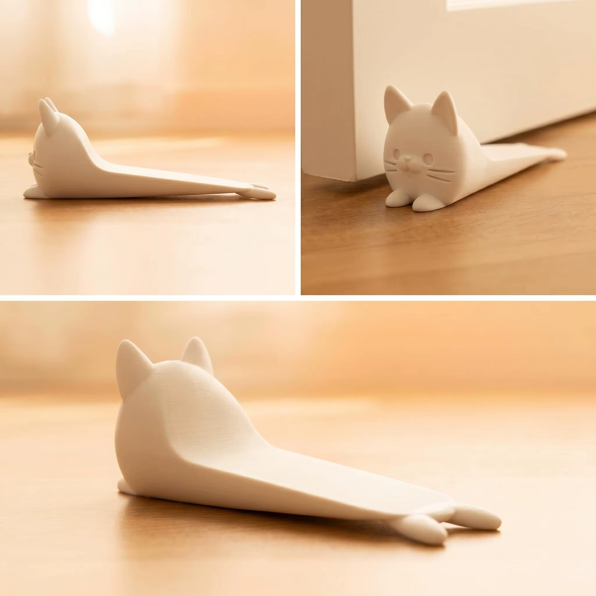 Butoir de porte en forme de chat mignon, protection antidérapante pour le sol, décoration intérieure, empêche les portes de claquer et de rayurer, cadeaux pour les amoureux des animaux