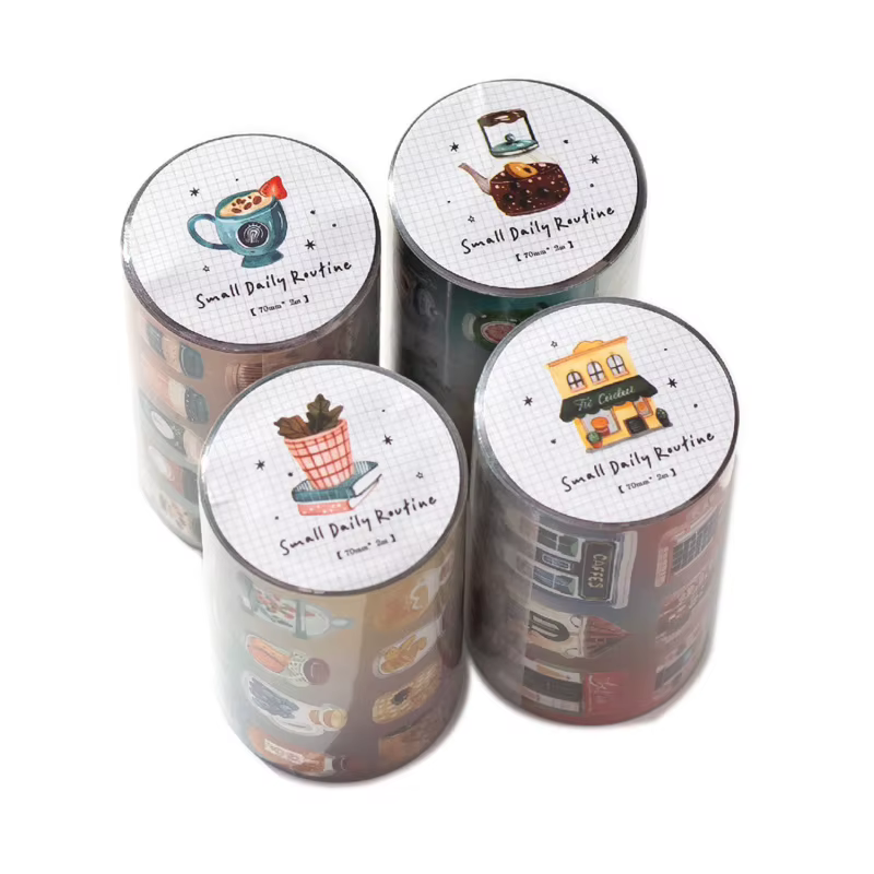 1 rouleau de ruban Washi à motifs de desserts et de collations