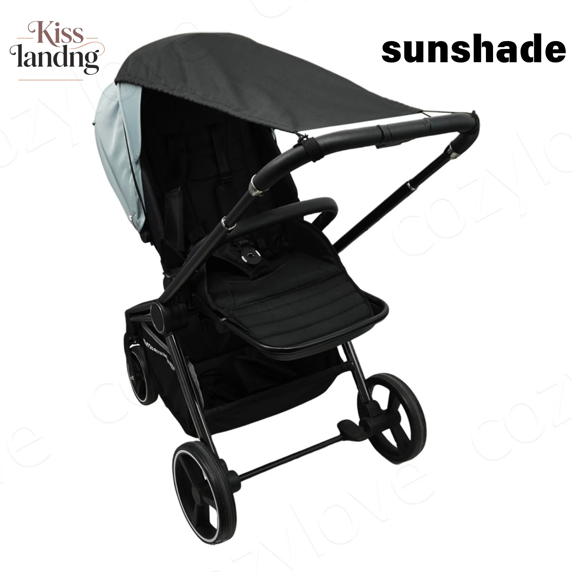 Pare-soleil universel pour poussette bébé |   Auvent de protection UV UPF 50+, coupe-vent et imperméable, s'adapte à la plupart des poussettes