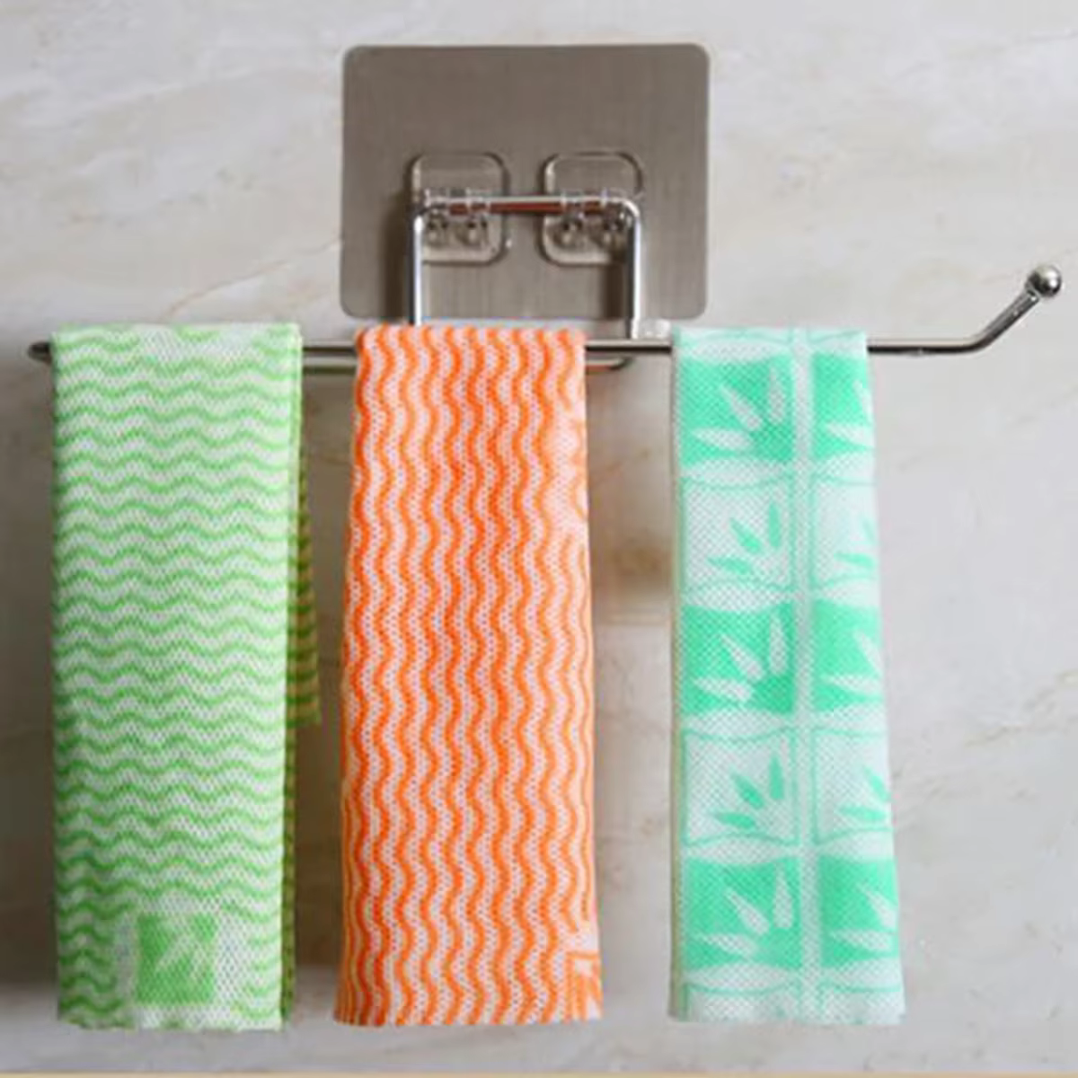 Sous l'armoire porte-rouleau de serviettes porte-papier auto-adhésif cintre support organisateur pour cuisine salle de bain étagère barre appareil ménager