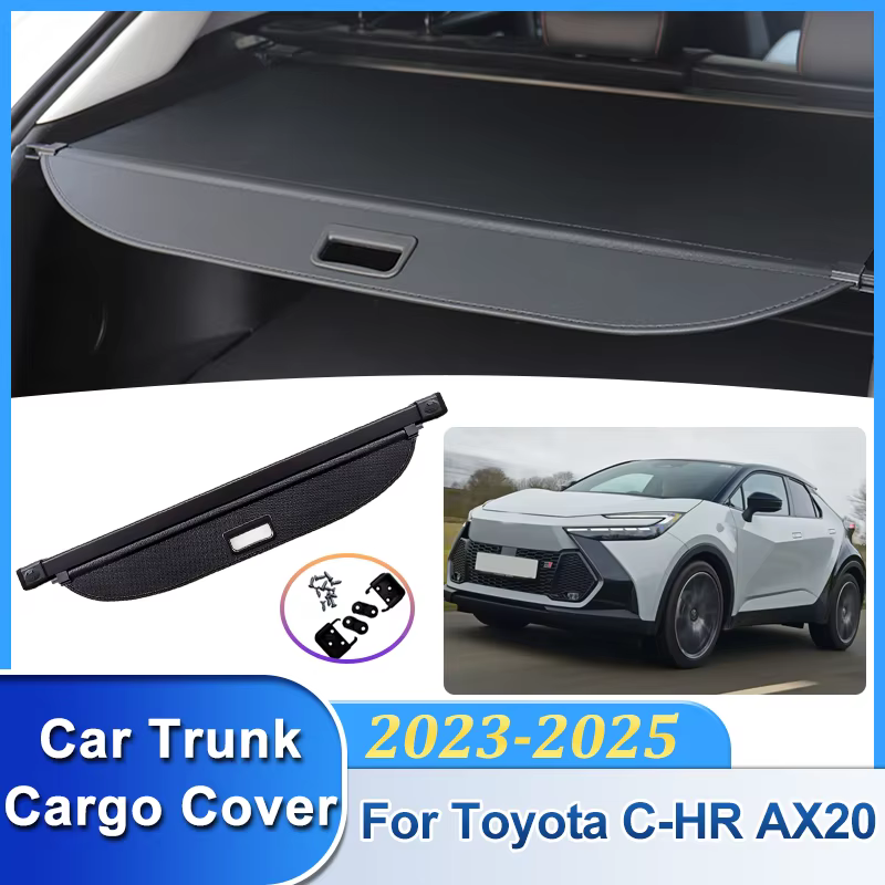 Couverture de coffre de voiture pour Toyota C-HR CHR AX20 MK2 2023 – 2025, plateau de bagages, rangement, bouclier de sécurité, cloison, accessoires automobiles
