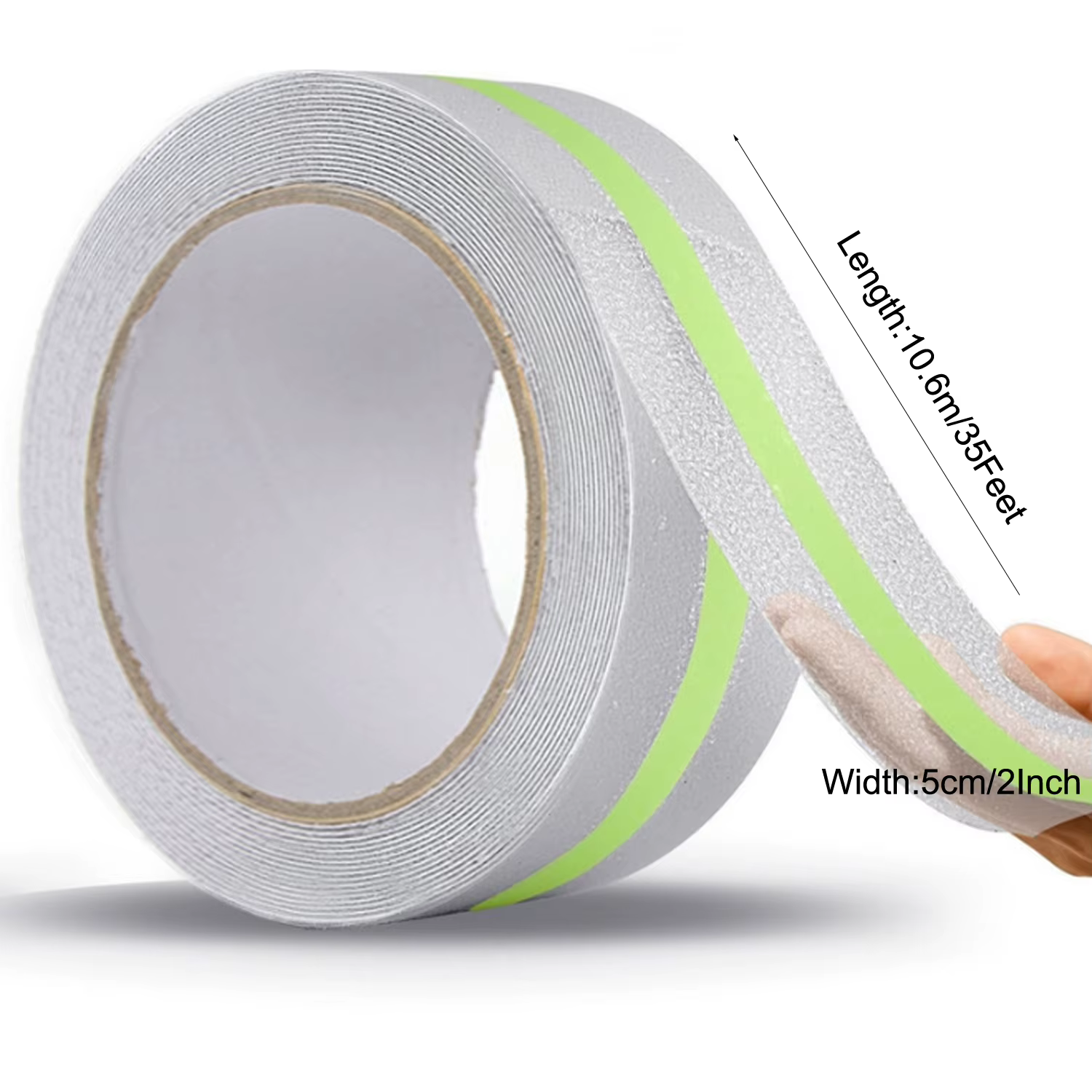 Ruban adhésif transparent antidérapant lumineux
