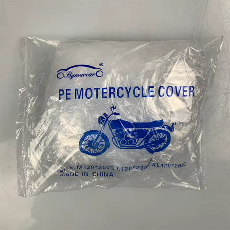 Housse de protection jetable transparente PE pour moto – Housse de protection imperméable, anti-poussière, imperméable et résistante au soleil