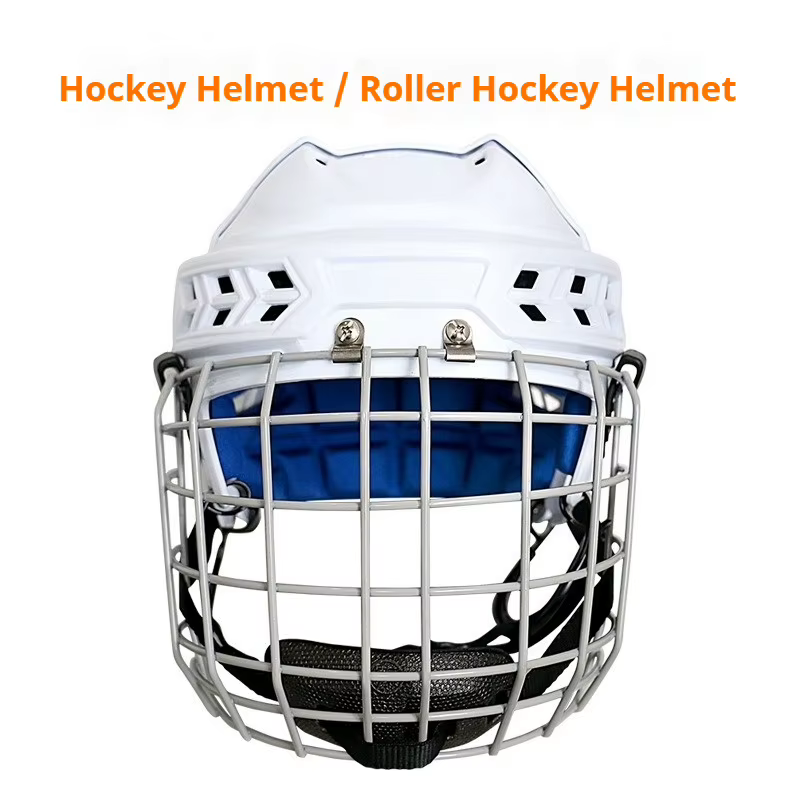 CUISET ICE HOCKEY - Certifié pour hockey sur roulettes et de rue, crosse, couvre-chef de protection complète réglable avec protection auditive