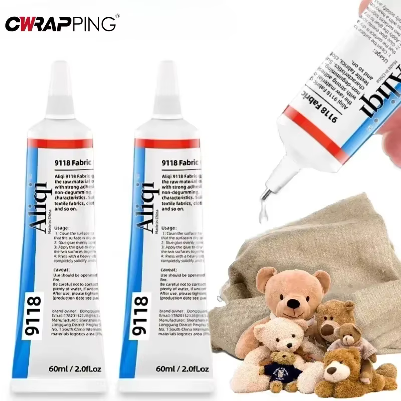 Colle pour tissu transparente