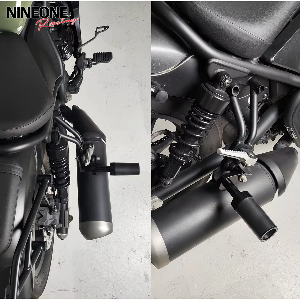 Protection de tuyau d'échappement, barre Anti-chute, curseurs de cadre, Protection de carénage Anti-collision pour Honda Rebel CMX 250 300 500 REBEL300/500