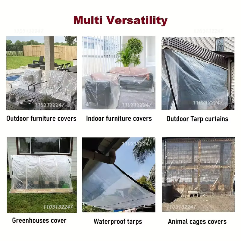 Bâche transparente en tissu d'ombrage imperméable à la pluie