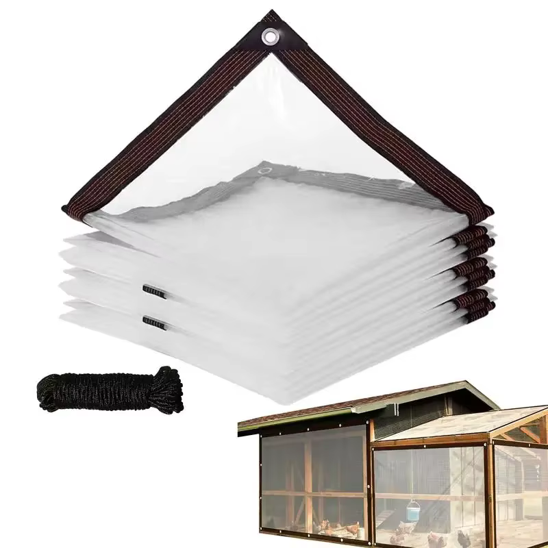 Film PVC Transparent Imperméable à la Pluie pour Terrasse Extérieure TarLII