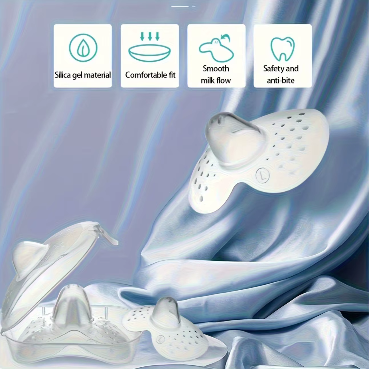 1 paire de protecteurs de mamelon en Silicone souple sans BPA, bouclier de Protection pour mamelon d'allaitement, couverture d'allaitement du lait