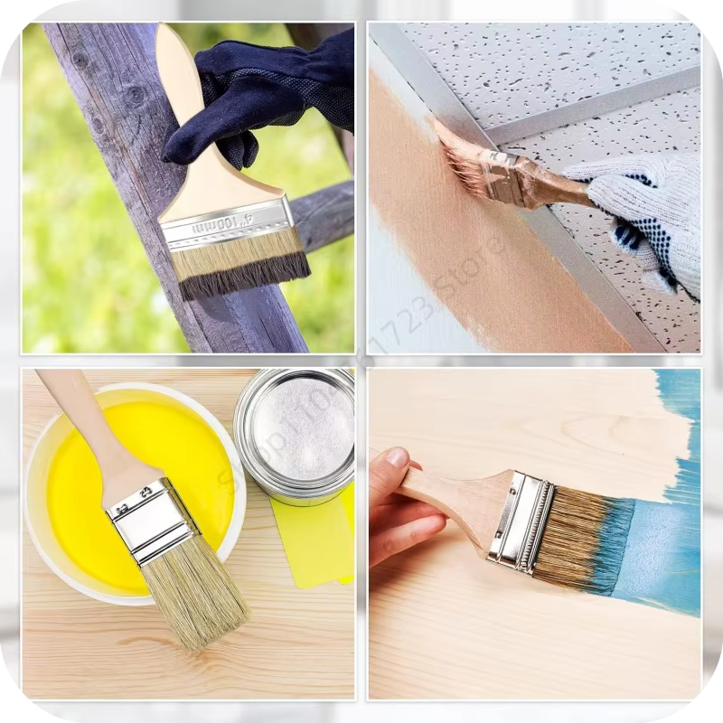 Pinceau à peinture avec manche en bois