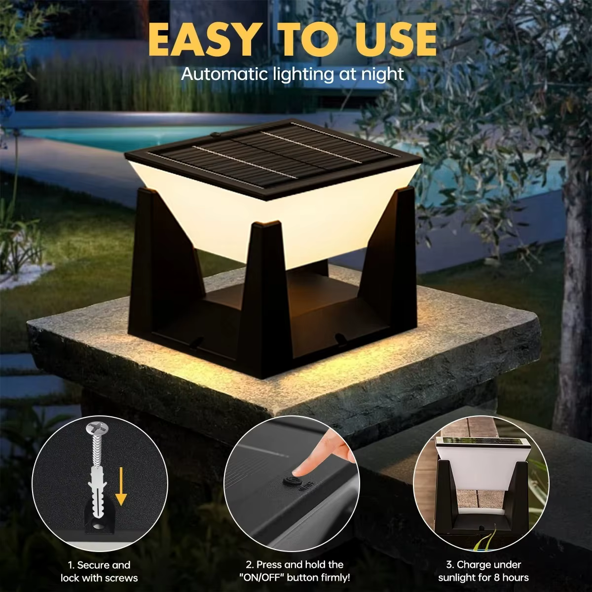 Applique murale LED extérieure moderne IP65 étanche, longue bande lumineuse bidirectionnelle, lampe extérieure incassable avec éclairage d'ambiance doux