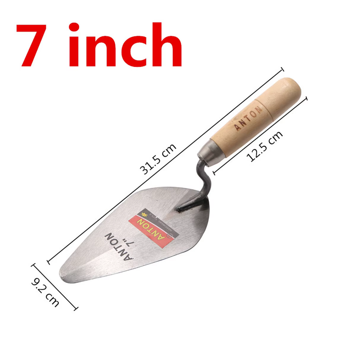 Truelle de plâtrage en acier au carbone 6 pouces 7