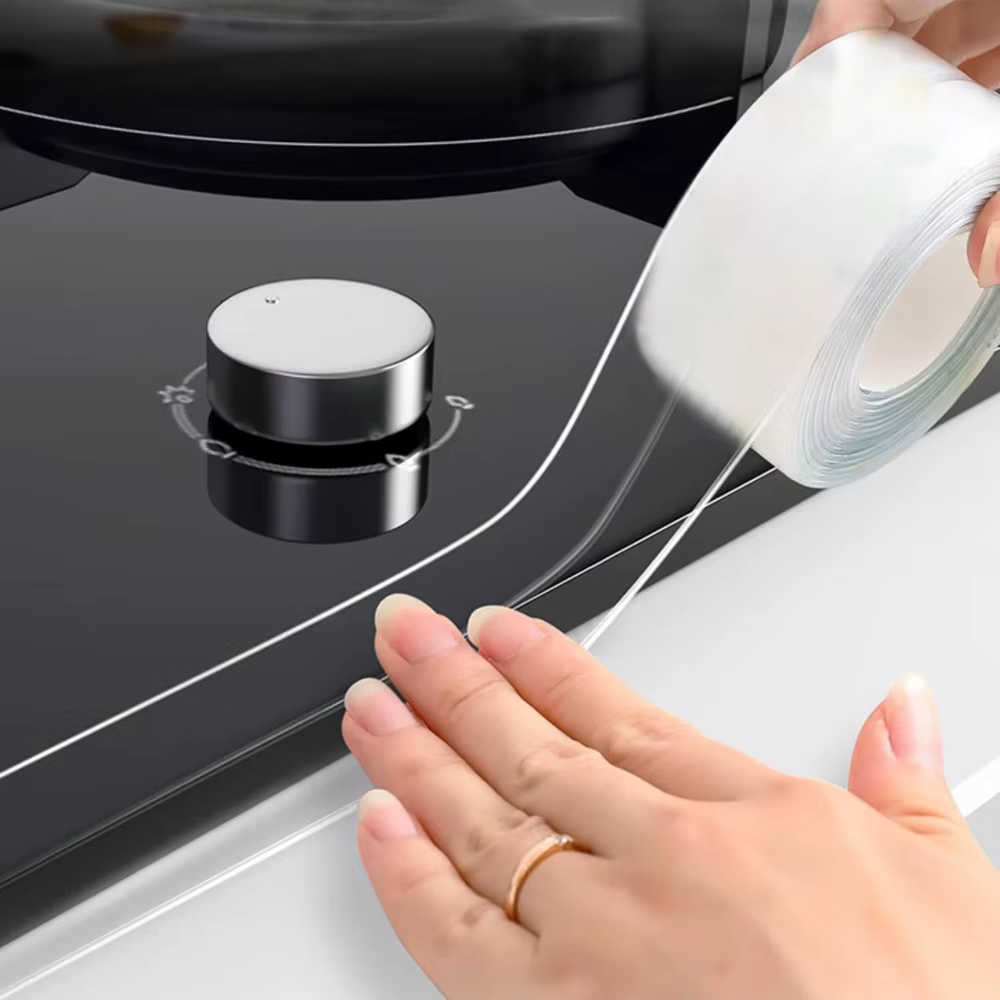 Ruban adhésif transparent imperméable pour cuisine et salle de bain