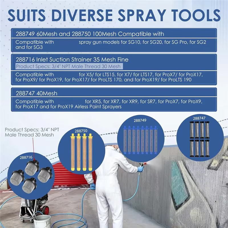Kit de filtres pour pulvérisateur de peinture sans air BSEVB pour Graco