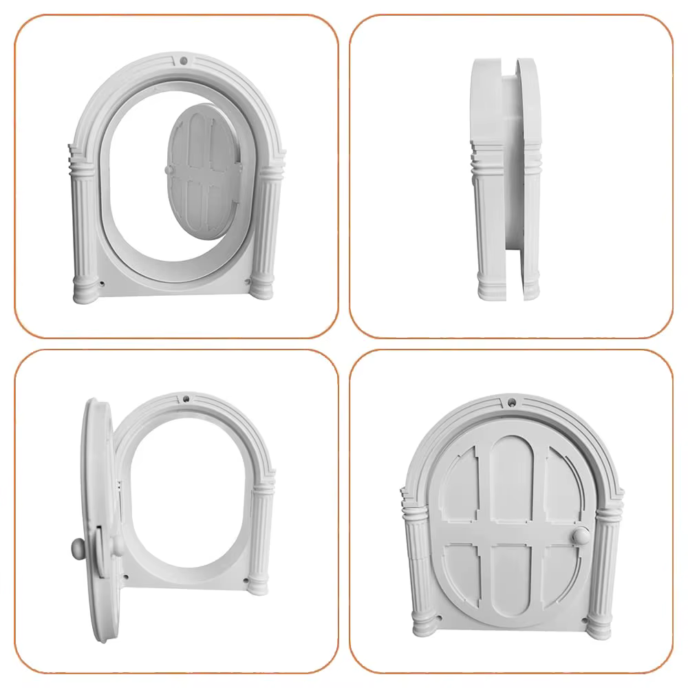 Porte pour animaux de compagnie en ABS, porte pour chat, porte pour chien, entrée et sortie sécurisées et durables, porte plate pour chat, maison pour chat et chien