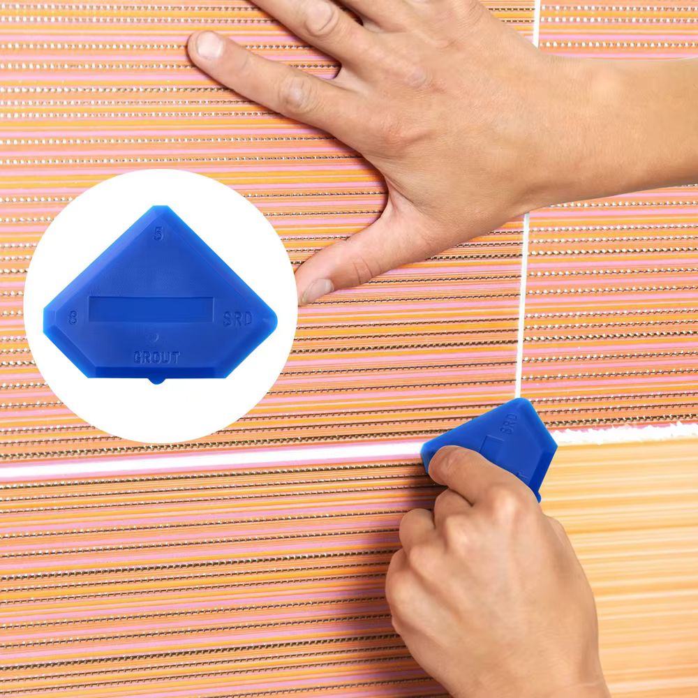 Outils de calfeutrage professionnels-Kit d'épandage de mastic de joint dissolvant de grattoir de coulis pour la construction rénovation à domicile facile à nettoyer 4 pièces