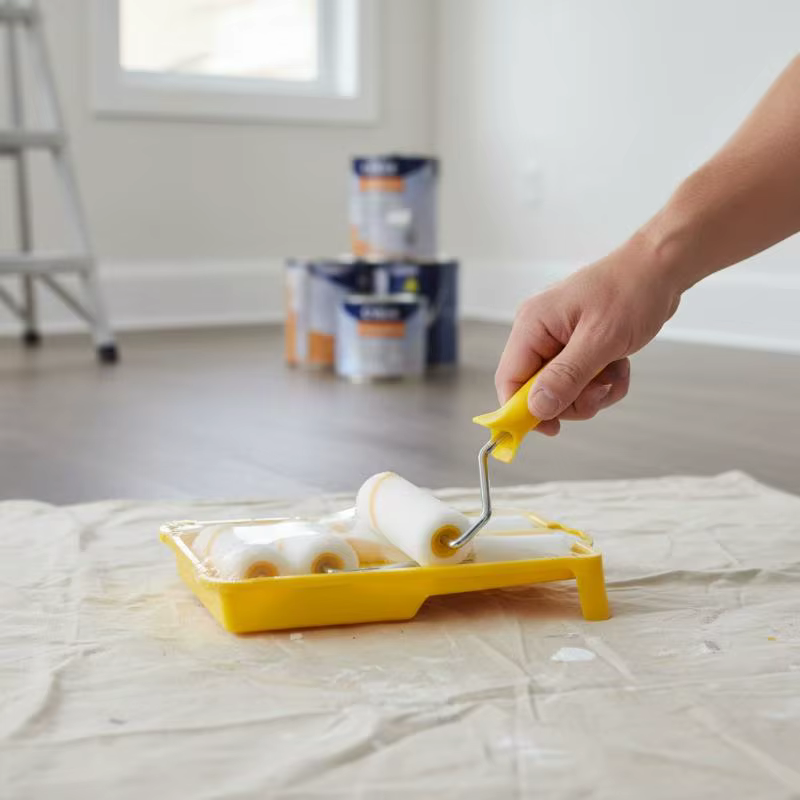Rouleau à peinture de 2 pouces avec 6 couvercles
