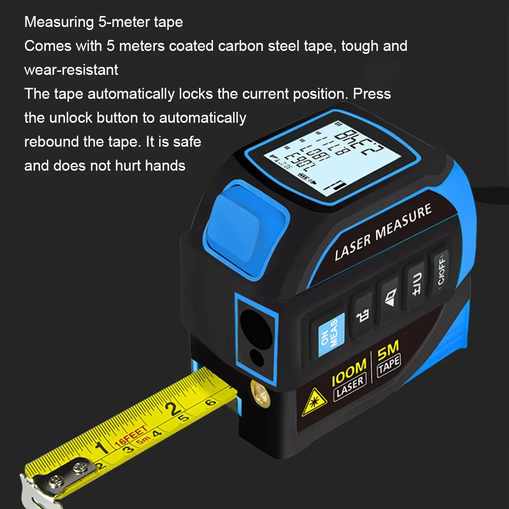 Ruban à mesurer Laser Portable 4 en 1