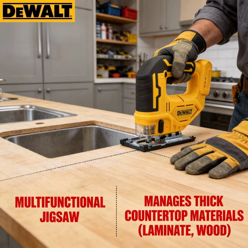 Scie sauteuse sans fil Dewalt 20V 2700 tr/min, sans balais, portable, multifonction, réglable, outil électrique pour le travail du bois