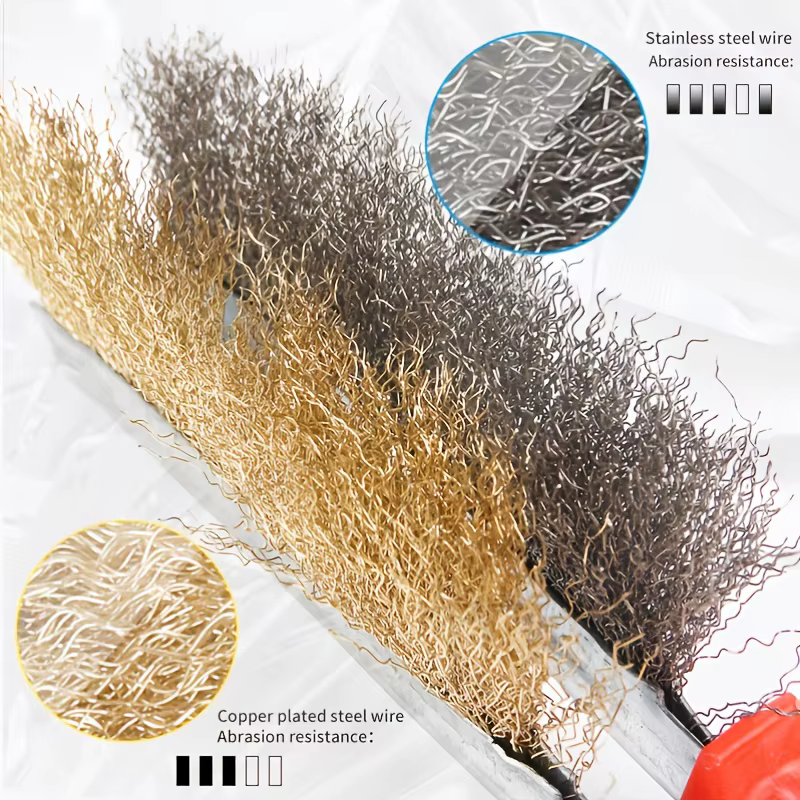 Brosse métallique en acier/brosse à rouleau antirouille en bois