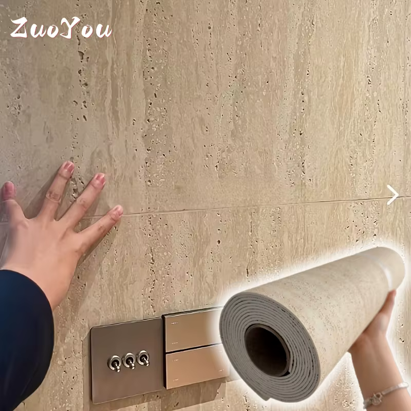 Papier peint auto-adhésif texturé 3D pour salon chambre revêtement mural Peel & Stick panneau