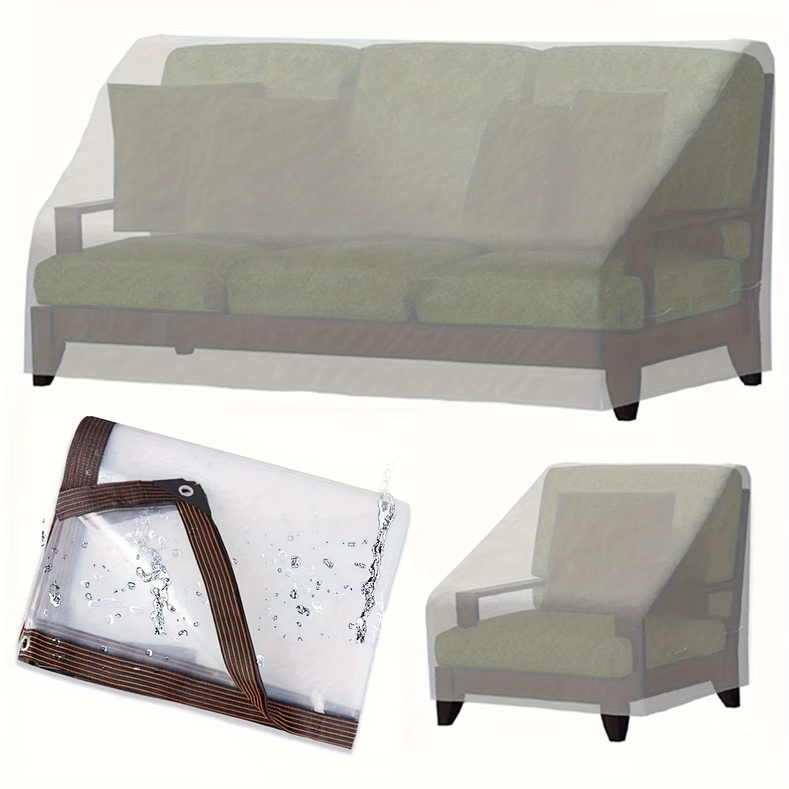 Housse de protection transparente rectangulaire pour meubles