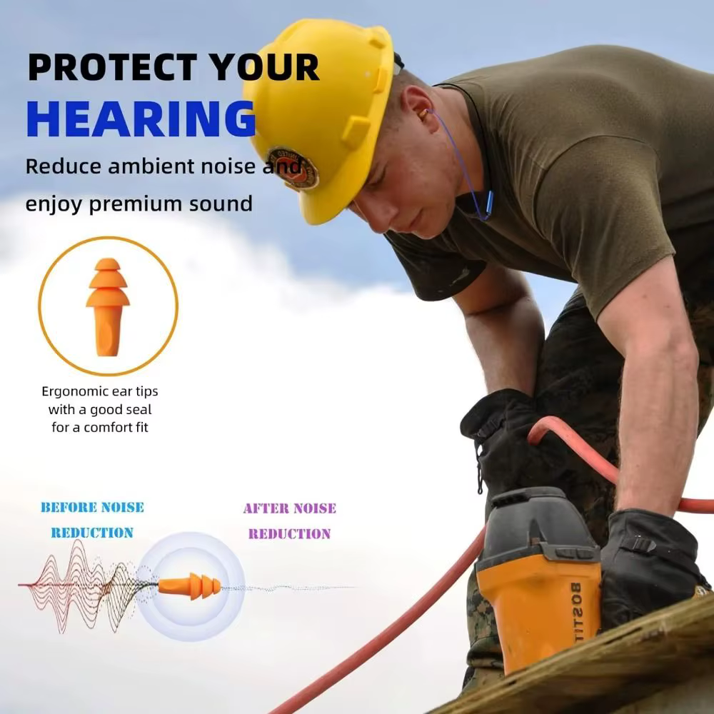 Bouchons d'oreille à suppression de bruit, casque Bluetooth filaire, protection auditive, isolation phonique étanche, écouteurs, lignes de production