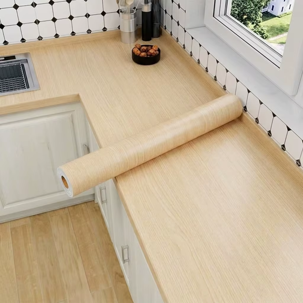 Papier peint auto-adhésif imitation grain de bois