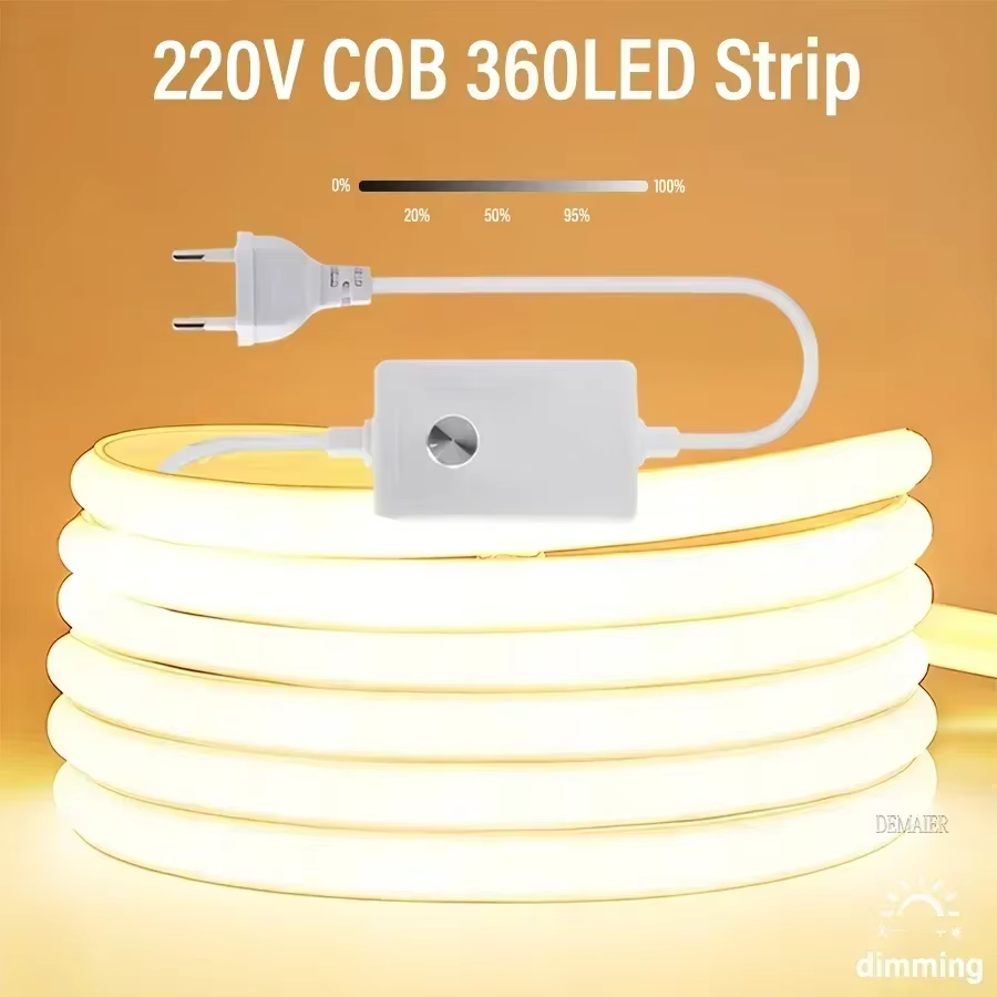 Bande lumineuse LED COB 110V 220V