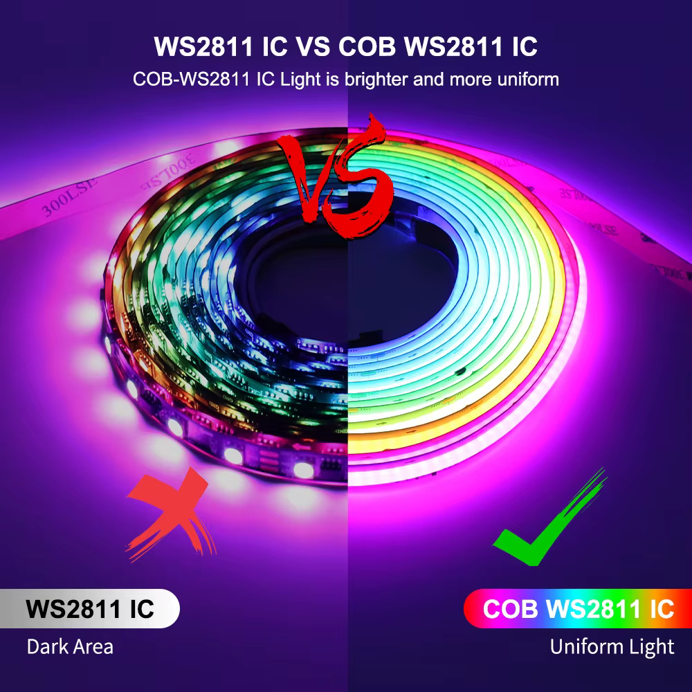IP68 IP20 SPI RGBIC LED bande lumineuse WS2811 adressable 720 LED ruban couleur de rêve DC12V 24 V Flexible Pixel LED bande