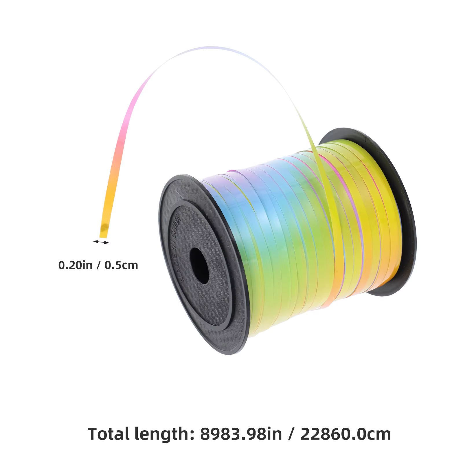 Ruban à friser coloré pour ballons, idéal pour les décorations de mariage, d'anniversaire, l'emballage cadeau et les loisirs créatifs DIY