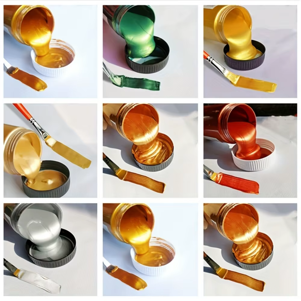 Peinture acrylique métallique dorée de 60ml
