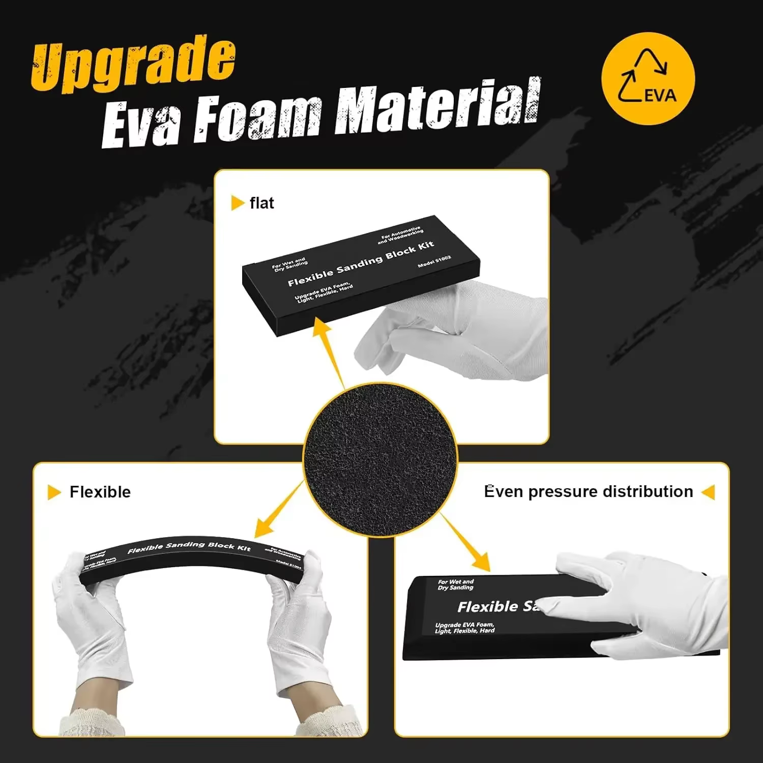 Kit de blocs de ponçage flexibles en mousse EVA