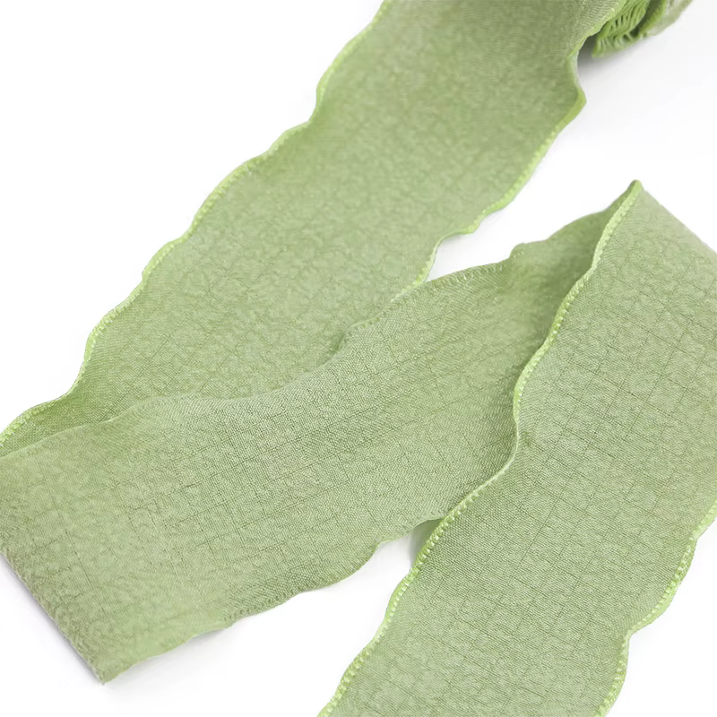 Rouleau de ruban plissé en dentelle feuille de lotus