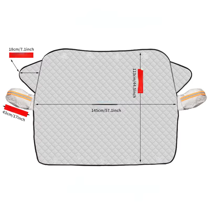 Pare-neige pour pare-brise de voiture d'hiver, protection contre la neige pour le stationnement en extérieur, anti-gel, anti-givre, avec protection du rétroviseur