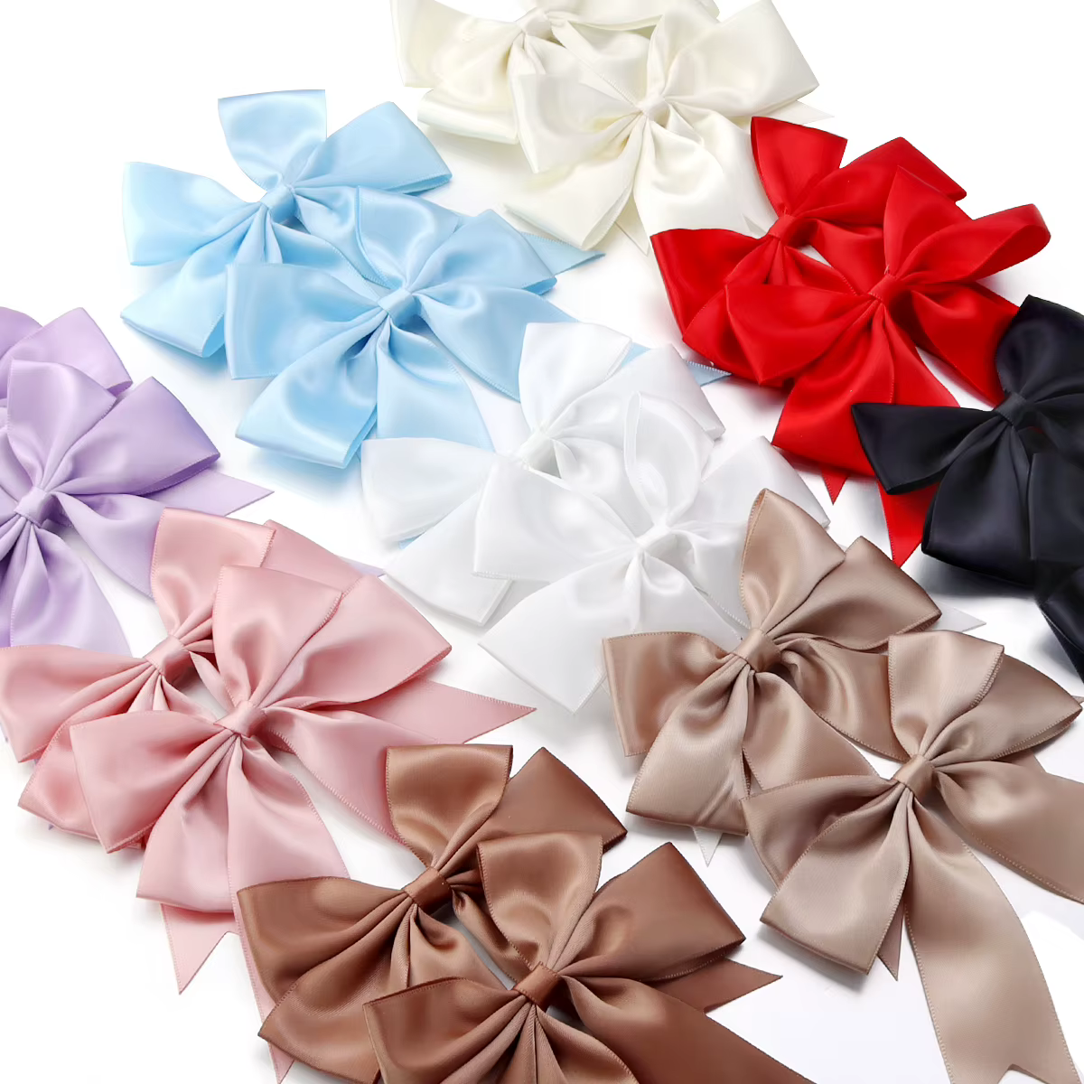 (4 pièces/paquet) 12*13cm nœuds de ruban coloré grande taille